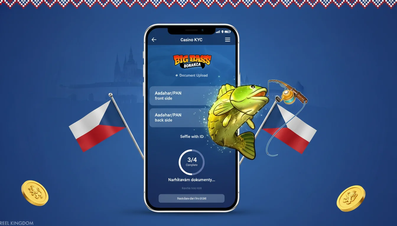 Rozhraní pro nahrávání KYC dokumentů s checklistem občanky, dokladu o adrese a selfie verifikace