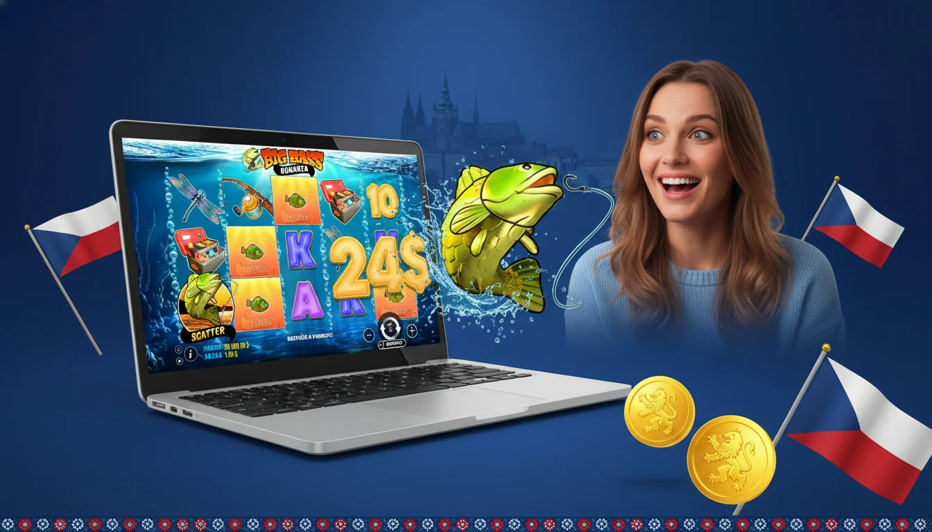 Srovnávací tabulka českých kasín nabízejících Big Bass Bonanza s hodnocením, uvítacími bonusy a rychlostí výplat